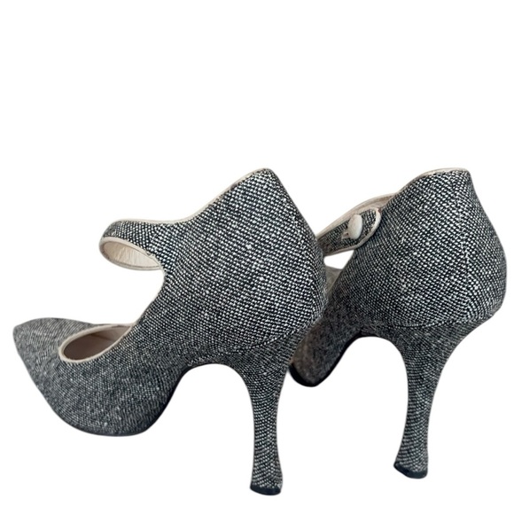 Elegant Gray Mary Jane Heels - Picture 6 of 6
